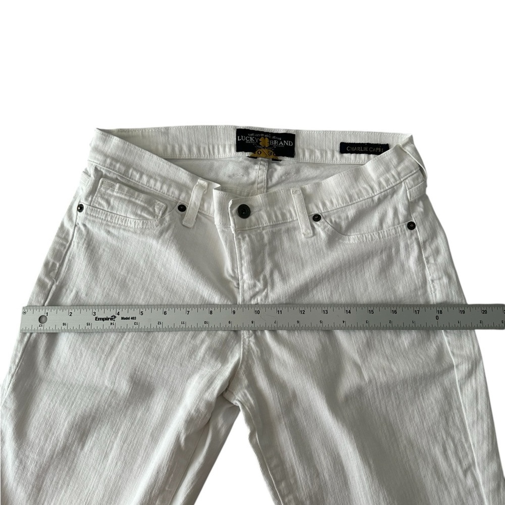 Lucky Brand midrise Charlie Capri white jeans size 10/30 - Picture 5 of 16